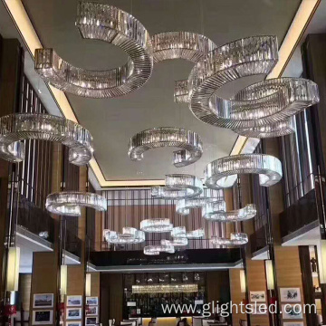 Customizable large project luxury glass chandelier